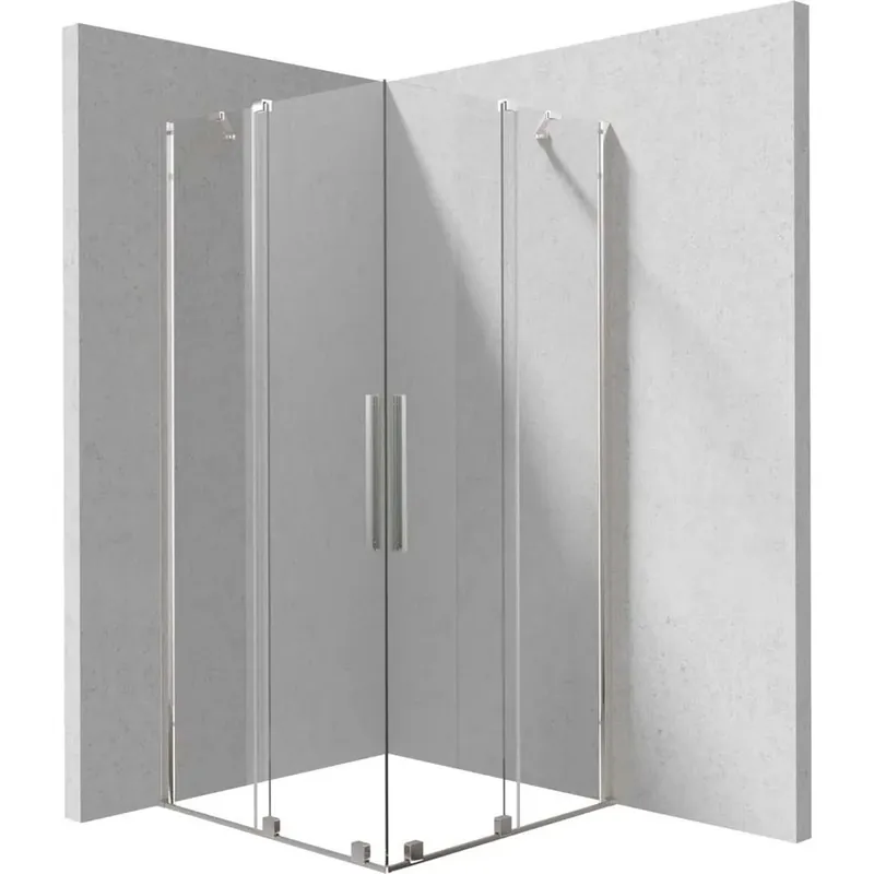 Cabina doccia quadrata Cabaiguán Idrostile vetro trasparente 800x1950 mm cromo Tijdelijk Beschikbaar
