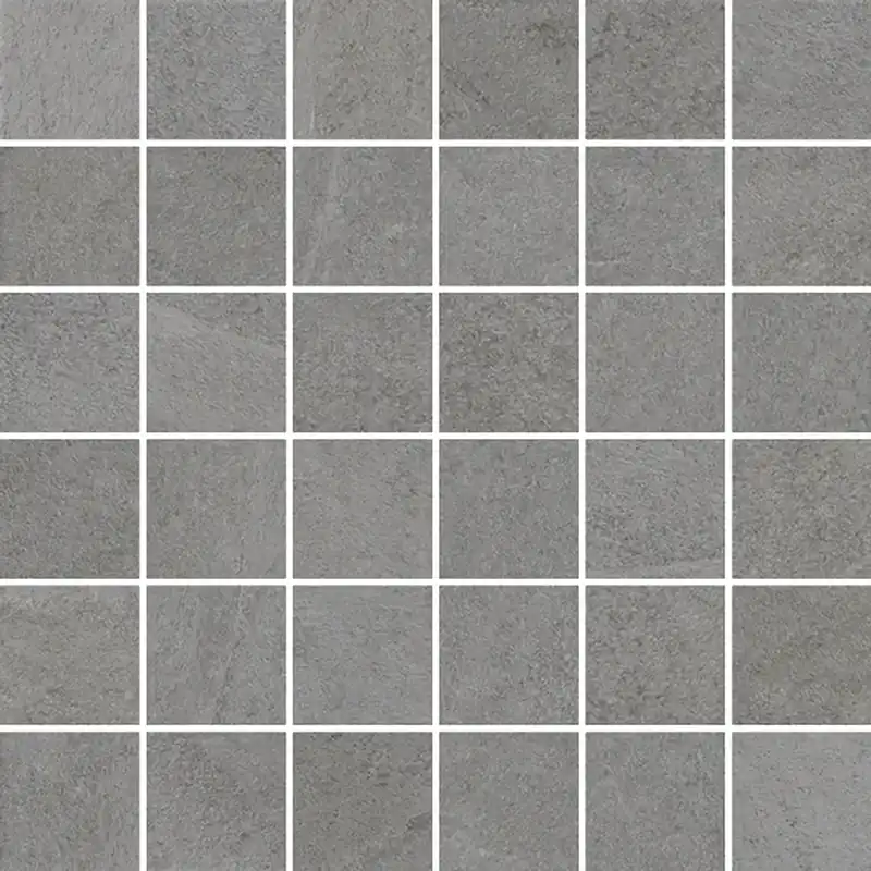 Rivestimento in gres porcellanato Quartzite mosaico grigio chiaro 30x30 cm Express Levering