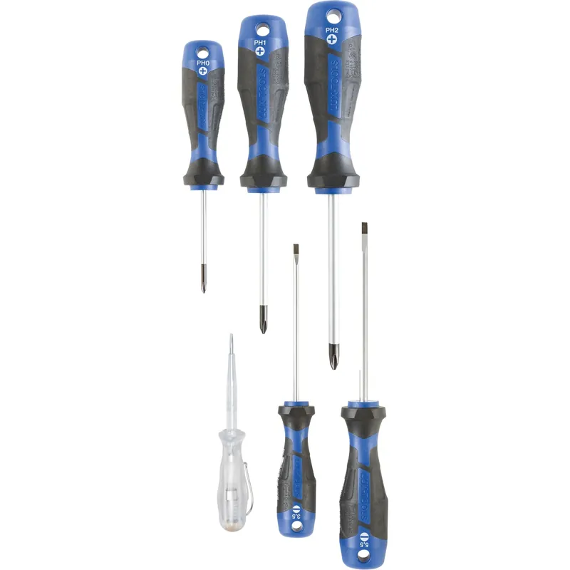Set cacciaviti LUX-TOOLS Comfort per viti con testa a intaglio e viti PH 6 pz Laatste Versie