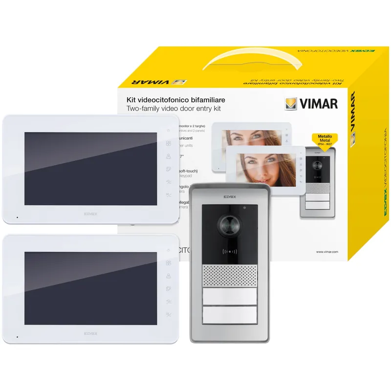 Lage Prijs Videocitofono LCD 7" 2F RFID alimentatore multispina