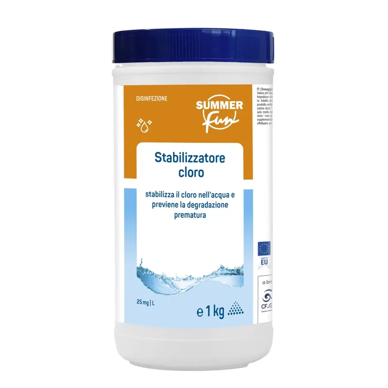 Stabilizzatore cloro protezione cloro per per piscina 1 kg Alleen Vandaag