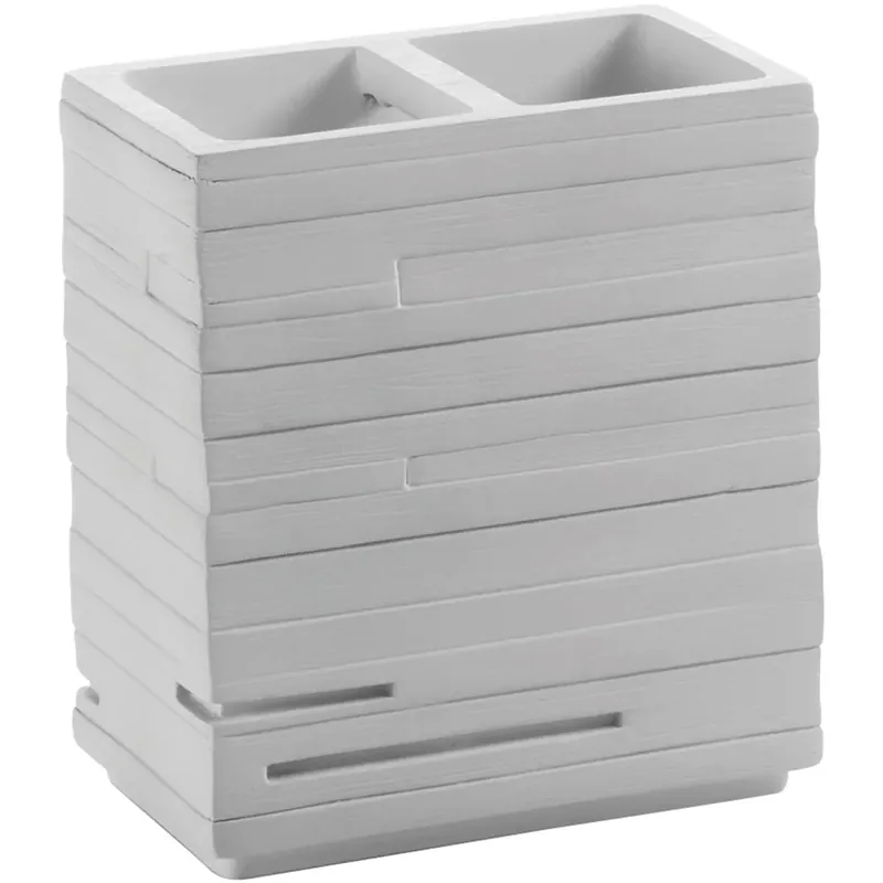 Portaspazzolini Quadrotto in resina bianco Meest Verkocht