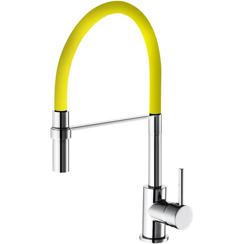 Koop Vandaag Rubinetto cucina monocomando Winter canna alta giallo