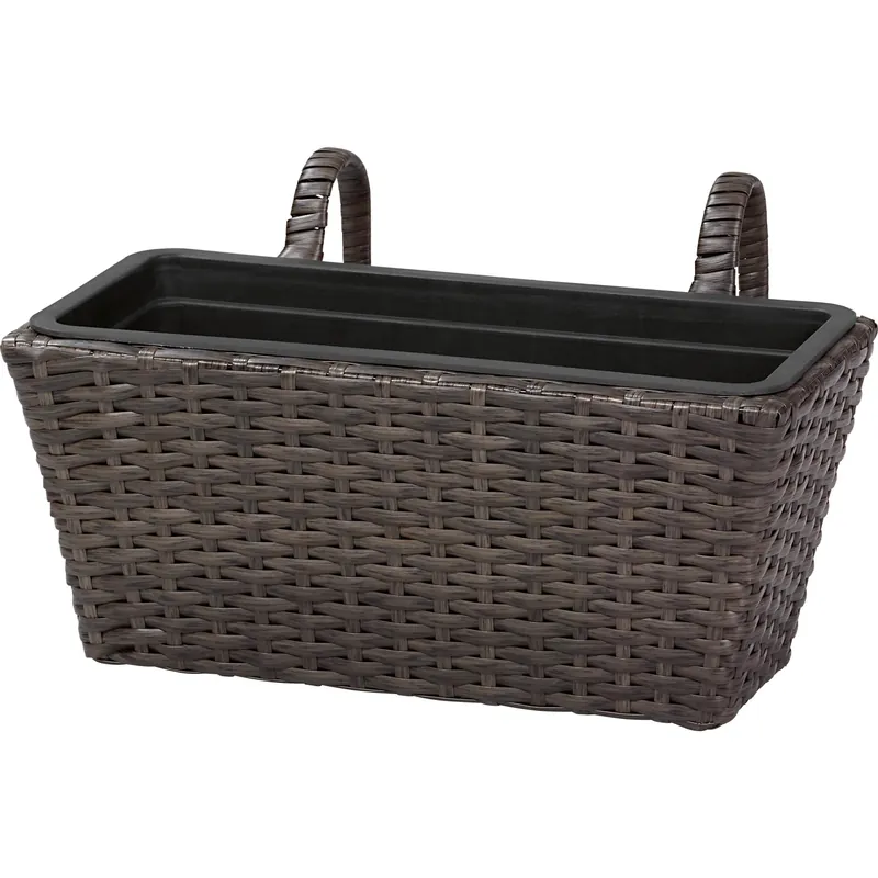 Speciale Aanbieding Fioriera da esterno marrone scuro 22x40x28 cm