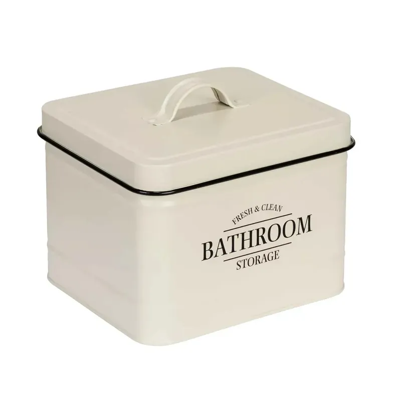 Seizoensaanbieding Contenitore da bagno con coperchio Uri beige