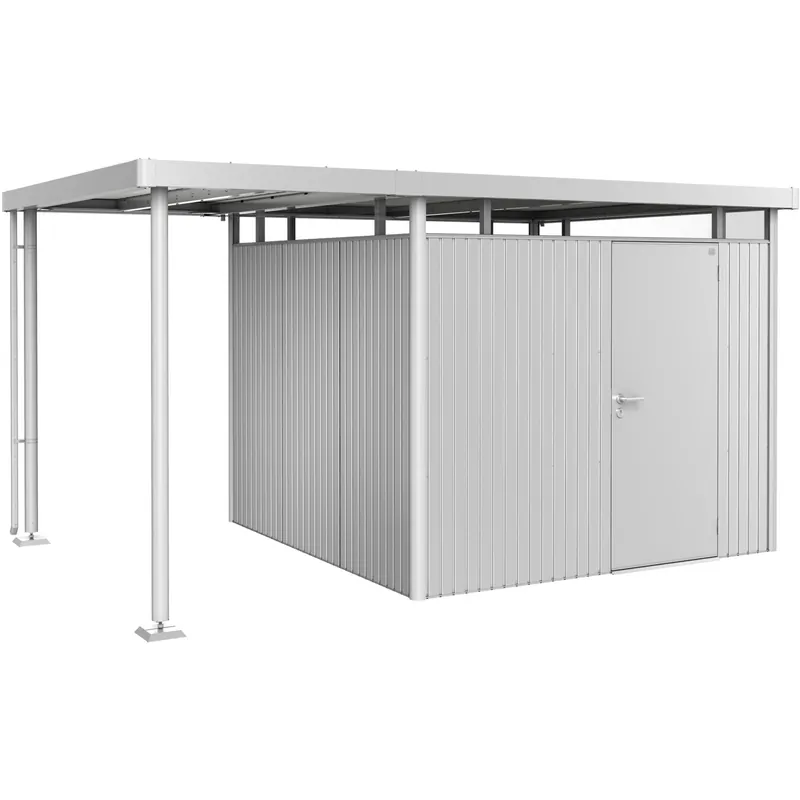 Meest Verkocht Tetto laterale casetta da giardino Biohort HighLine 4 da 150x275x222 cm arg met