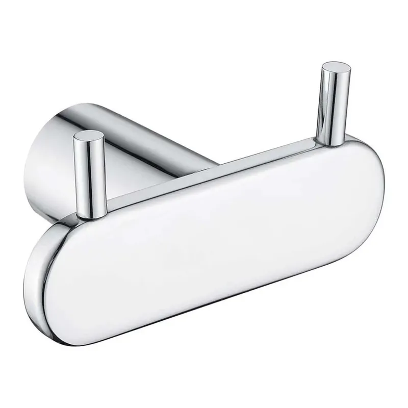 Gancio doppio acciaio inox montaggio scomparsa Limonar 38 mm cromo Premium
