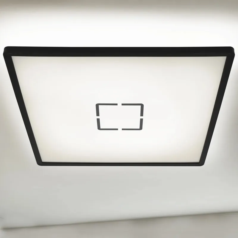Plafoniera LED quadrata ultrapiatta bianco e nero 42x42cm Koopje