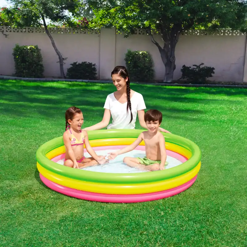 Gratis Retour Piscina fuori terra gonfiabile Bestway 3 anelli Ø 152 cm x 30 cm