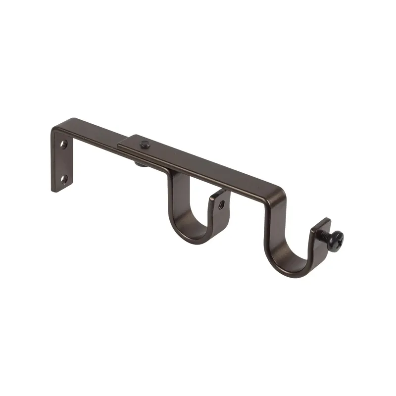 Nu Kopen Supporto bastone tenda doppio Ø 2 x L 15 cm bronzo