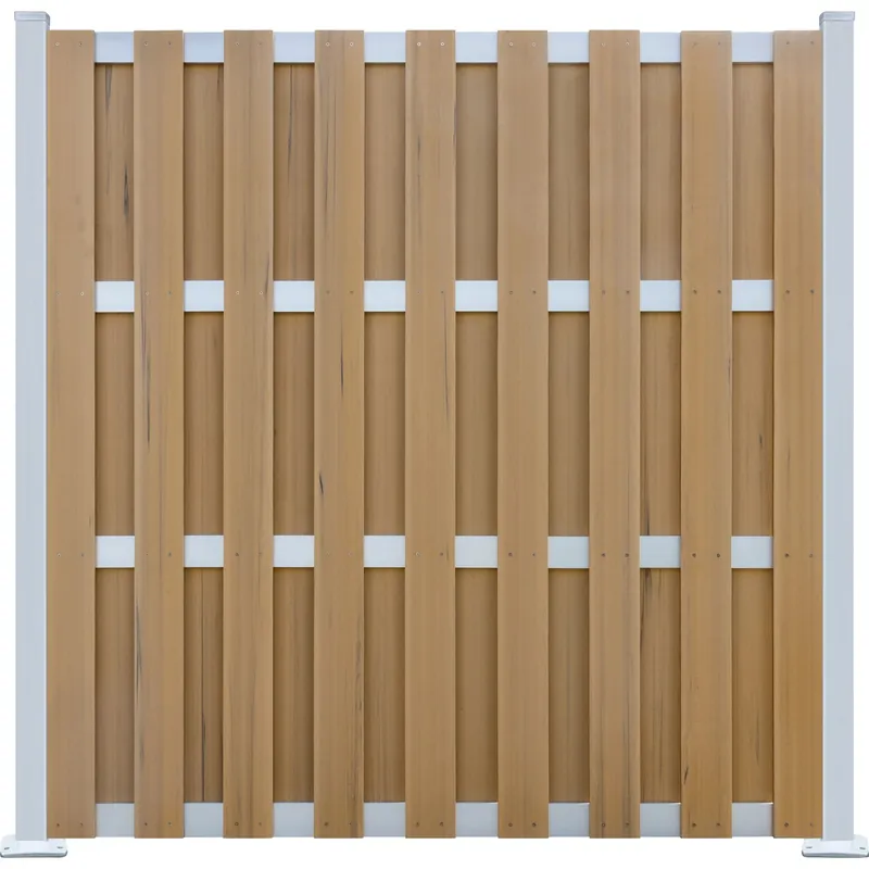 Voordeelprijs Recinzione WPC e alluminio frangivista 180x180 cm sabbia