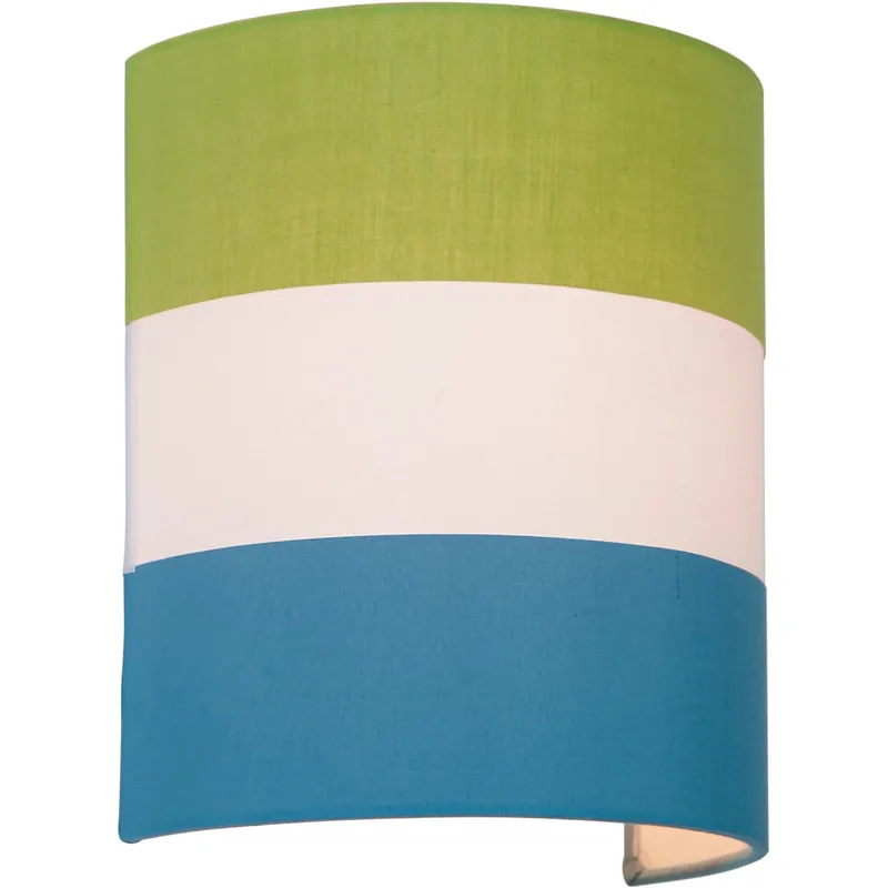 Applique tessuto 20x20 cm verde bianco azzurro Op = Op