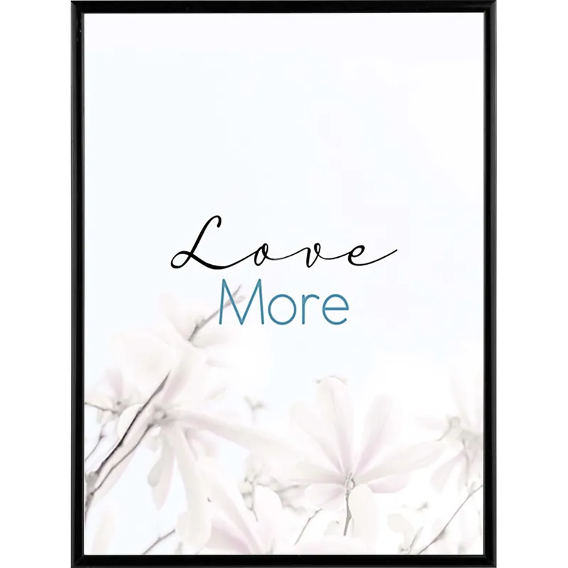 Gereduceerde Prijs Stampa incorniciata immagine con scritta "Love more" 20 x 25 cm
