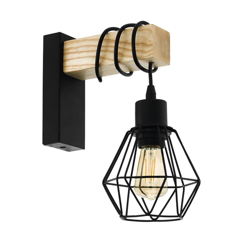 Speciale Aanbieding Applique Townshend 14x24 cm nero - marrone