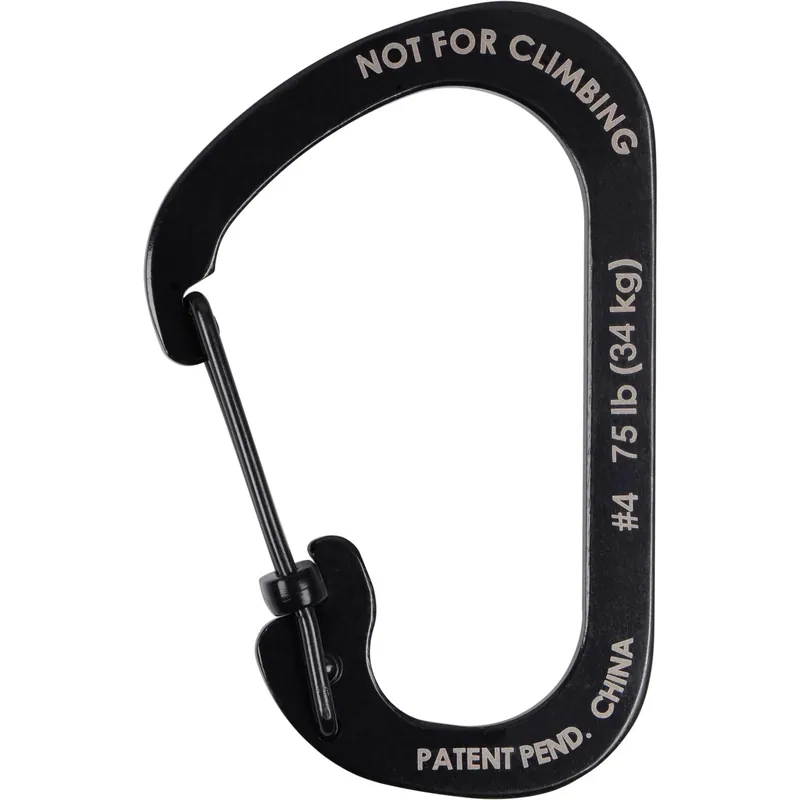 Hoge Kwaliteit Moschettone Nite Ize Slide Lock misura 4 nero
