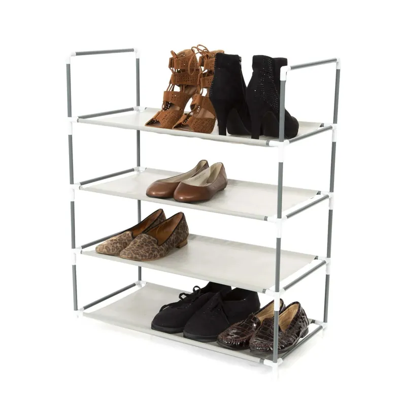 Beperkt Aanbod Scaffale scarpiera I Love My Shoes 4 ripiani grigio 58,5x29x70,5 cm