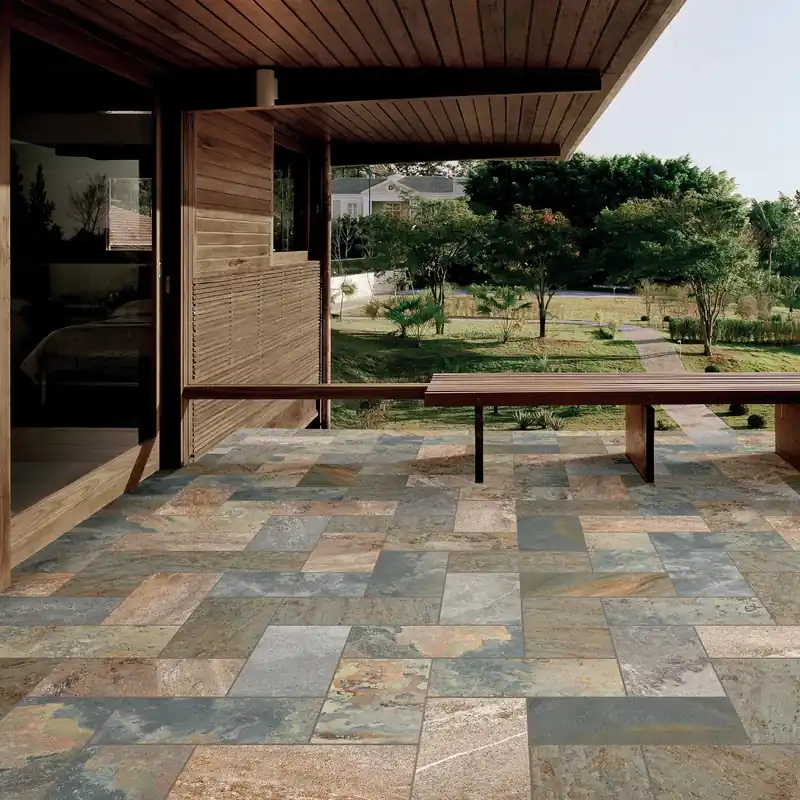 Express Levering Piastrella da esterno in gres porcellanato Roccione marrone 15,3x31 cm 0,806 m²