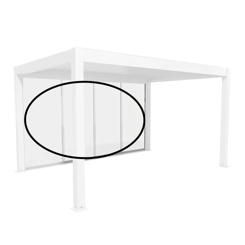 Direct Verzonden Parete scorrevole pergola Biohort in vetro bianco 364x234 cm