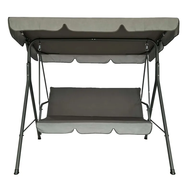 Beperkt Aanbod Dondolo a 3 posti in metallo e poliestere con cuscini 170x110xH151,5 cm