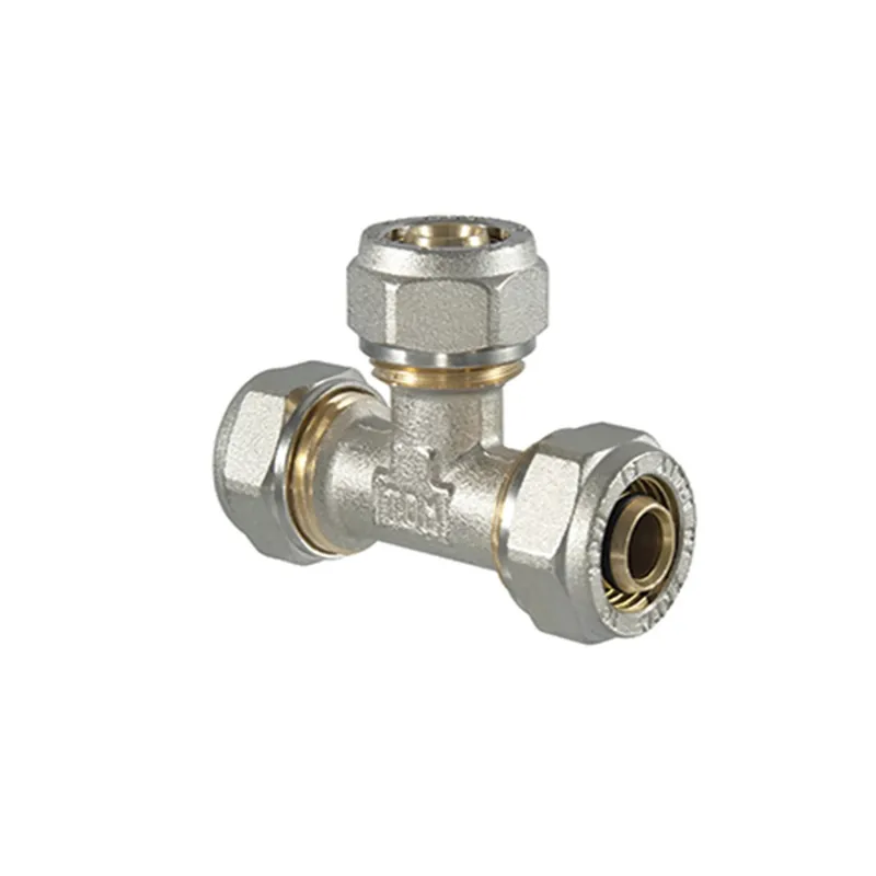 Raccordo tee uguale per multistrato a stringere diametro 16mm Favoriet