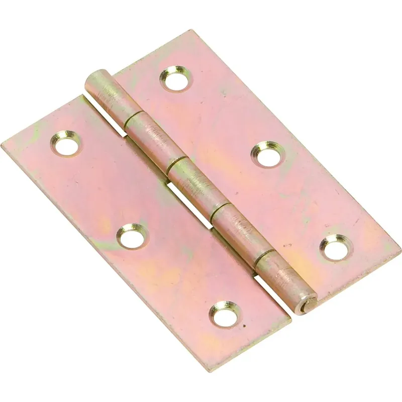 Cerniera semi larga acciaio zincato 75x51 mm giallo Premium