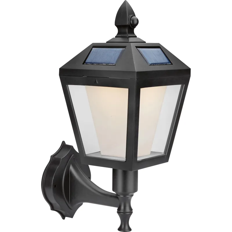 Koopje Lampada solare LED da esterno 100 lm luce calda 21x20x120 cm nero