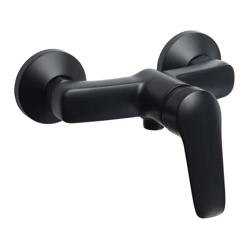 Miscelatore doccia monocomando a parete Idrostile nero Koop Vandaag