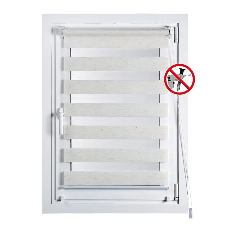Rechtstreeks Van De Fabrikant Tenda Clip & Fix Night & Day colore lino 75x180 cm