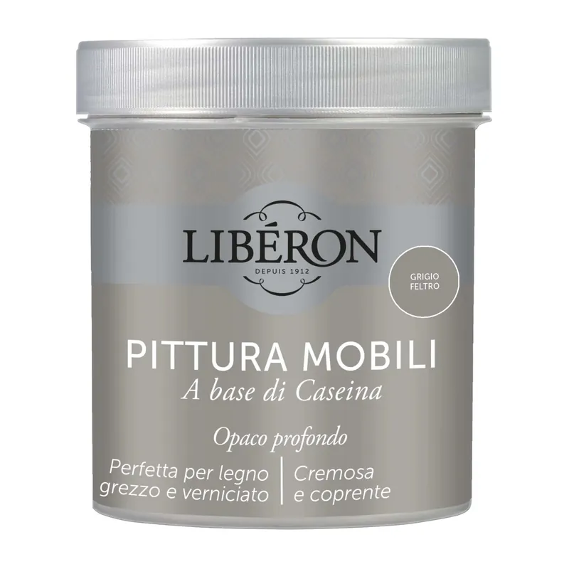 Gratis Retour Pittura Mobili a base di Caseina Grigio feltro 0,5 l