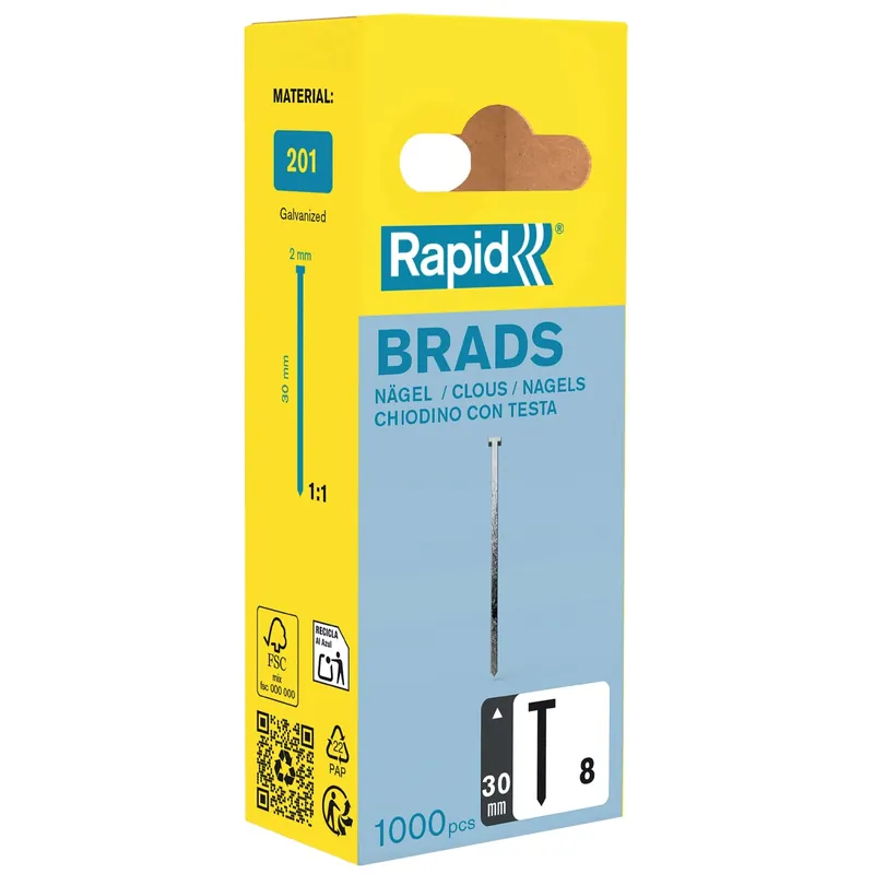 Chiodini Rapid No. 8 da 30 mm Hoge Kwaliteit