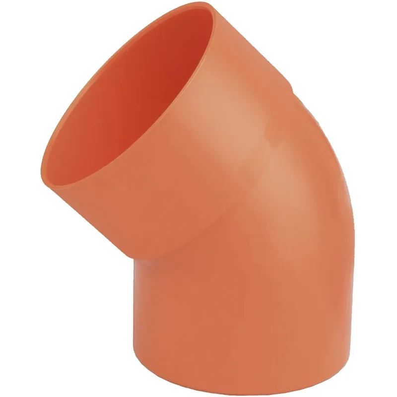 Voordeelprijs Curva per gronda in PVC arancione 45° Ø 80 mm