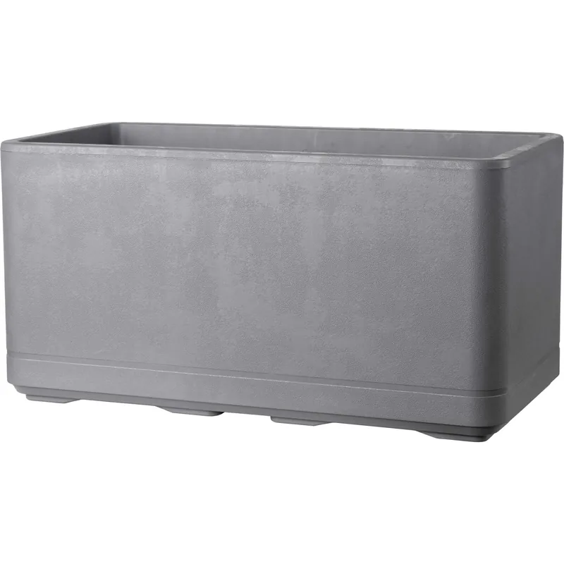 Fioriera da esterno Deroma Cosmo in plastica Grigio cenere 78x38x38,5 cm Fabrieksprijs