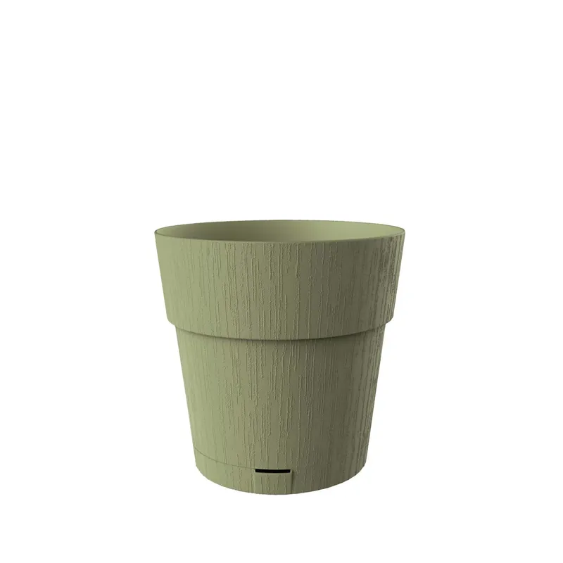 Uitverkoop Vaso per piante plastica riciclata Verde Oliva Ø 15 cm