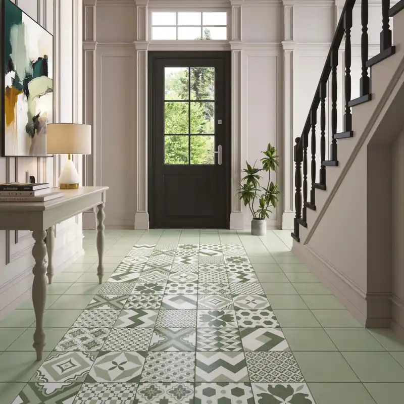 Dagaanbieding Piastrella gres Glamour cementina smaltato 20x20 cm verde 1,52 m²