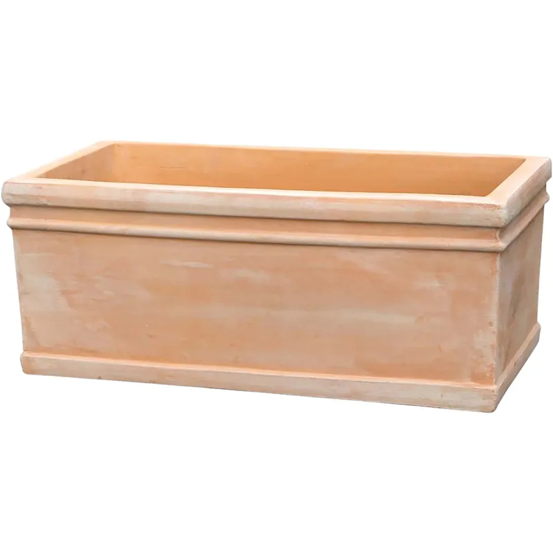 Vaso rettangolare CHI 42x21x16,5 cm terracotta Nu Kopen
