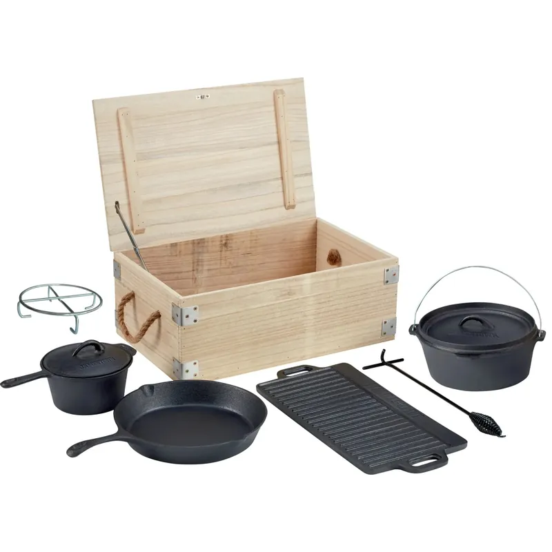 Accessori barbecue Dutch Oven Jamestown nero 6 pz Favoriet