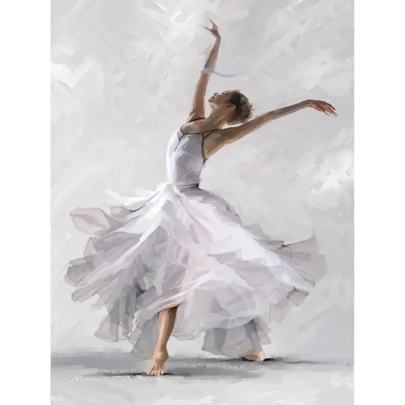 Canvas stampato immagine ballerina 60x80 cm Laatste Versie