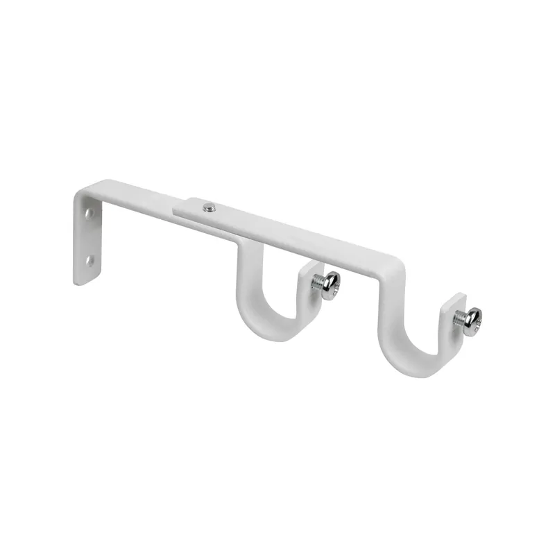 Supporto bastone tenda doppio Ø 2 x L 15 cm bianco Actieprijs