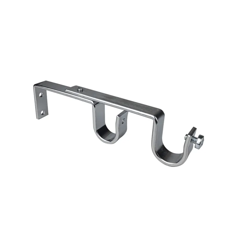 Supporto bastone tenda doppio Ø 2 x L 15 cm cromo Superprijs