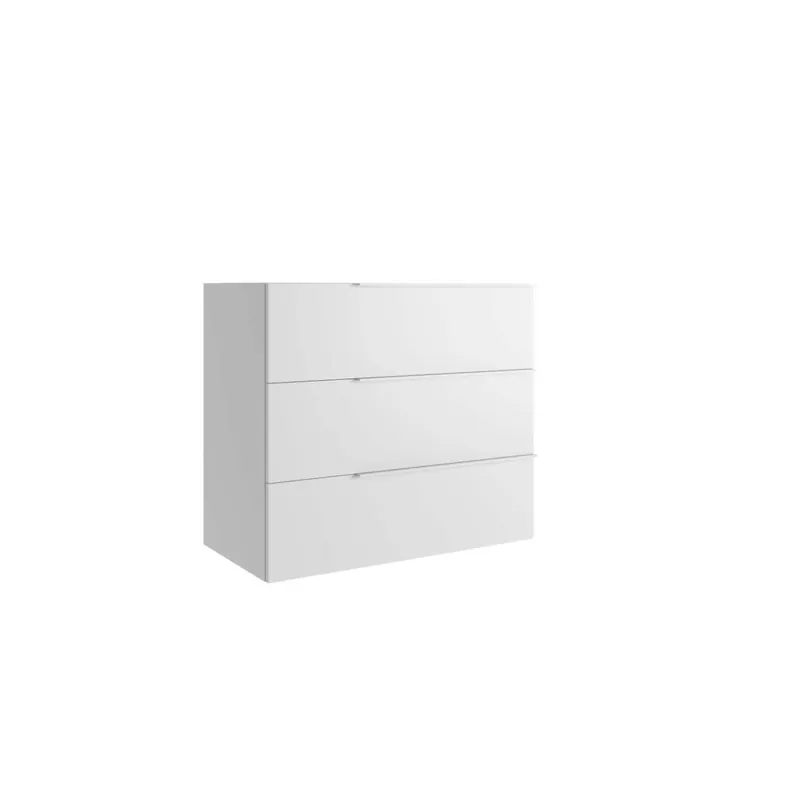 Mobile bagno base 3 cassetti a terra Caren h.75 l.85 p.46 cm bianco Lage Kosten