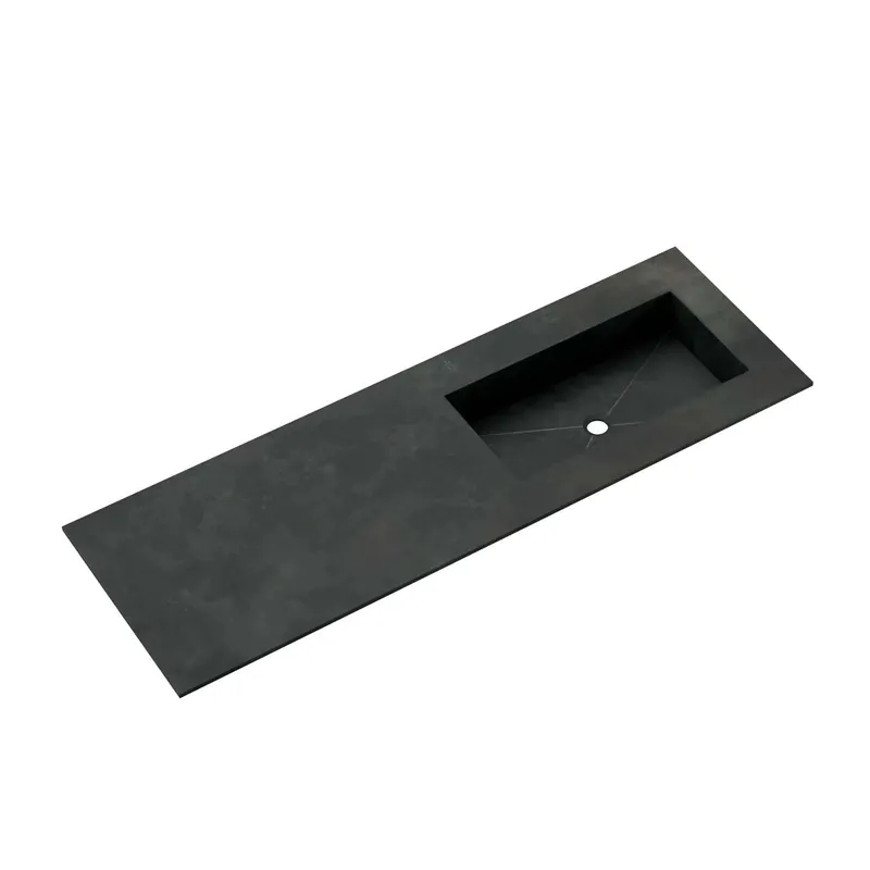 Fabrieksprijs Top bagno gres Caren fascia "C" con vasca integrata sp 1,2 cm 140,5x46,5 cm