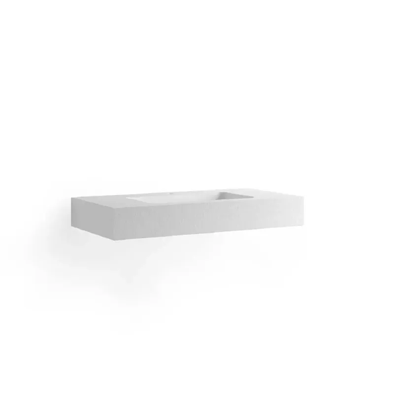 Top in obisurface con vasca integrata Caren 51,2x14x120,5 cm Betrouwbaar