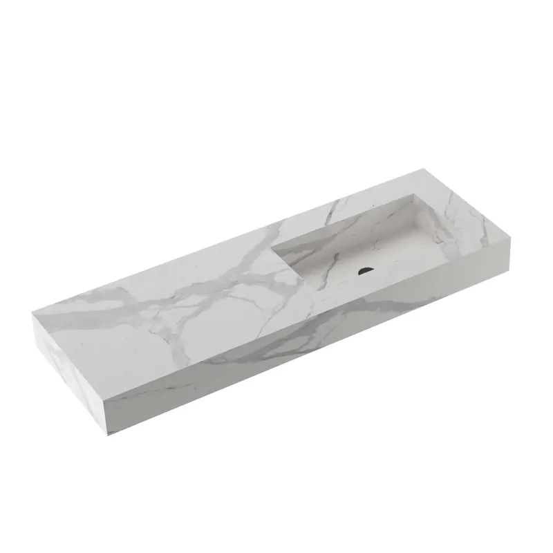 Top bagno HPL Caren con vasca integrata sp 14 cm 85,5x51,2 cm Bestseller