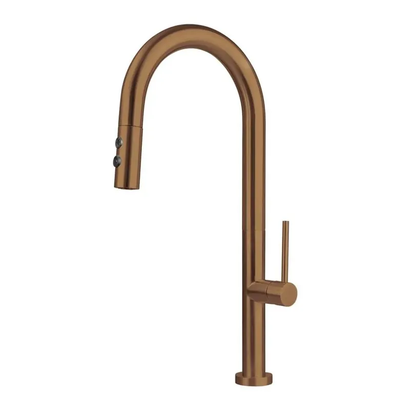 Actieprijs Rubinetto da cucina bocca estraibile 2 getti Idrostile Nuno bronzo spazzolato