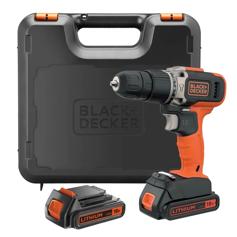 Trapano avvitatore a batteria Black+Decker 2x18 V 1,5 Ah Superprijs
