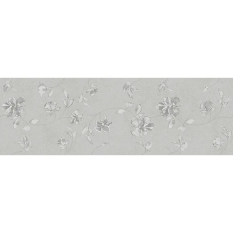 Rivestimento in bicottura rettificata Artistic Stone fiori grigi 25x75 cm 1,5 m² Op = Op