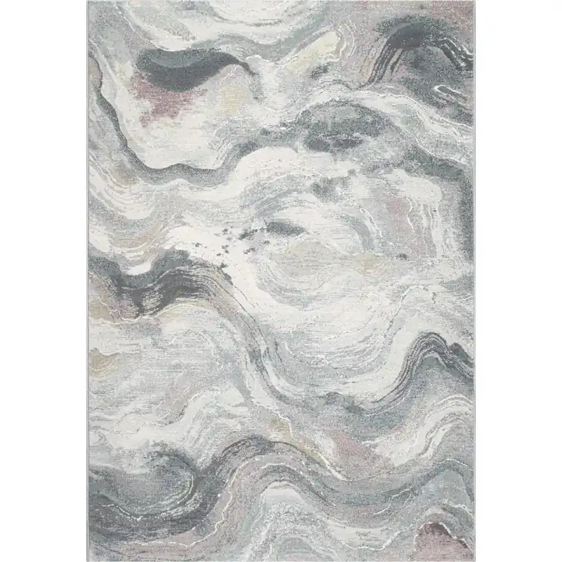 Tappeto Lido astratto toni del grigio 160 x 230 cm Fabrieksprijs