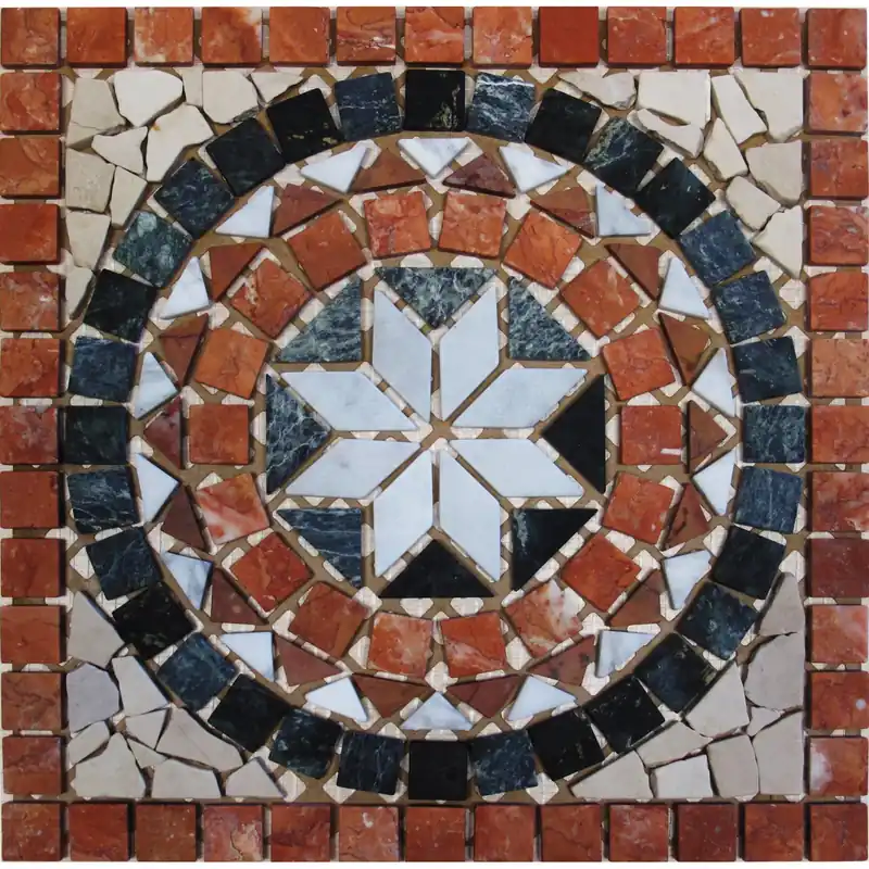 Betrouwbaar Mosaico Rosone Garda Rosso cm 33x33 in pietra naturale
