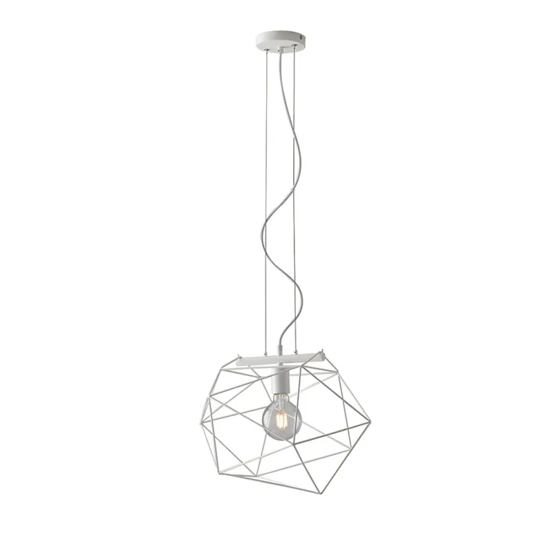 Lampadario a sospensione Abraxas E27 bianca 40,5x29,5x32,5 cm Laatste Versie