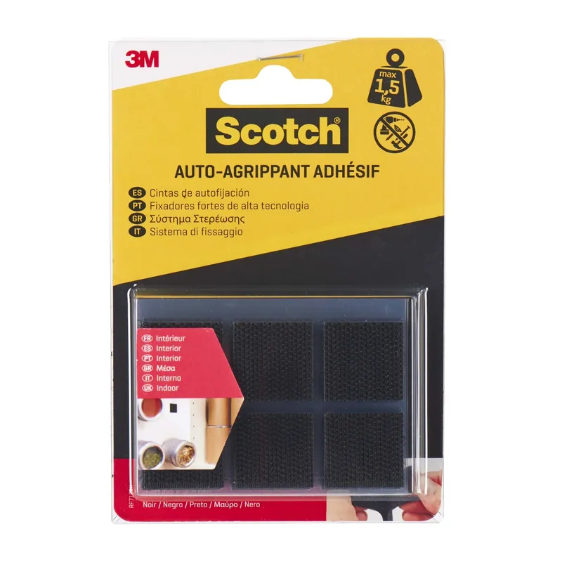 Gereduceerde Prijs Nastro adesivo per fissaggio a strappo Scotch® 22x22 mm nero